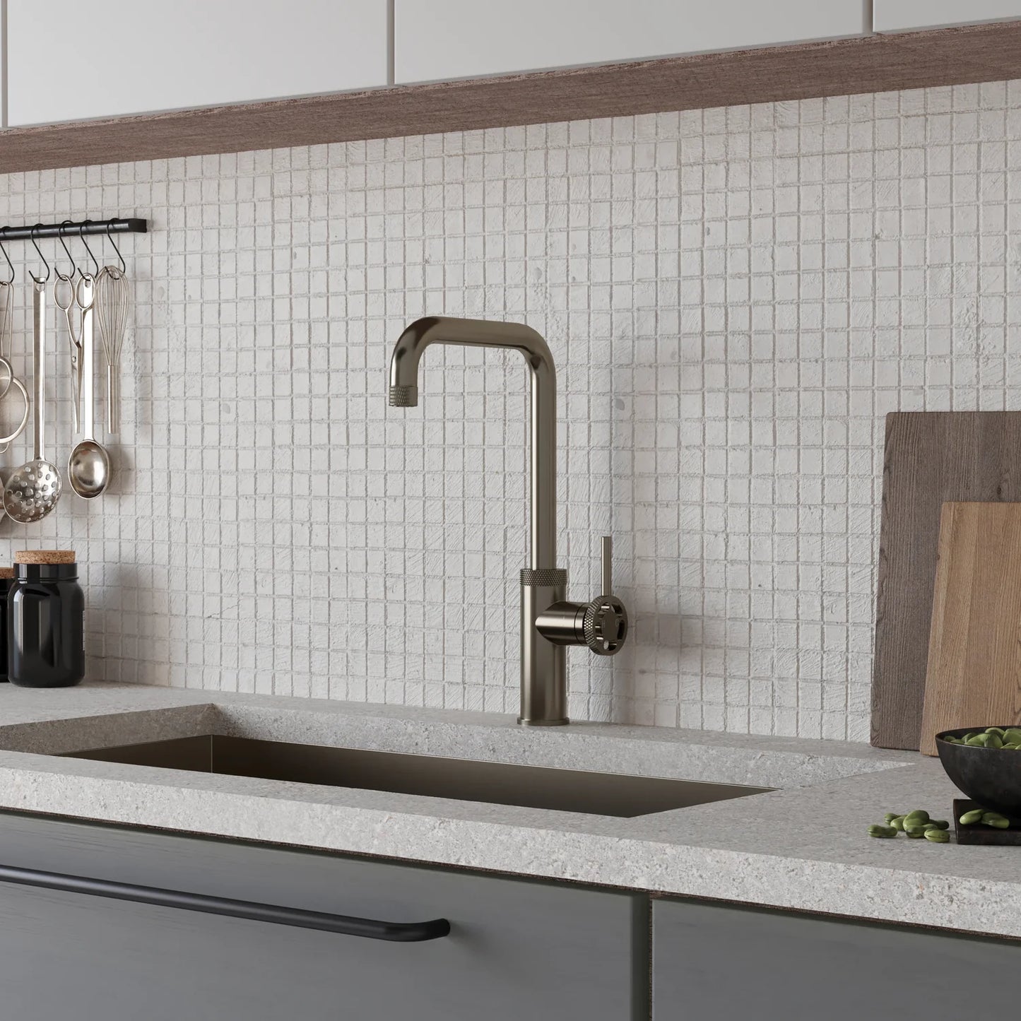ETON Labor | Single Lever Kitchen tap | Brushed Steel