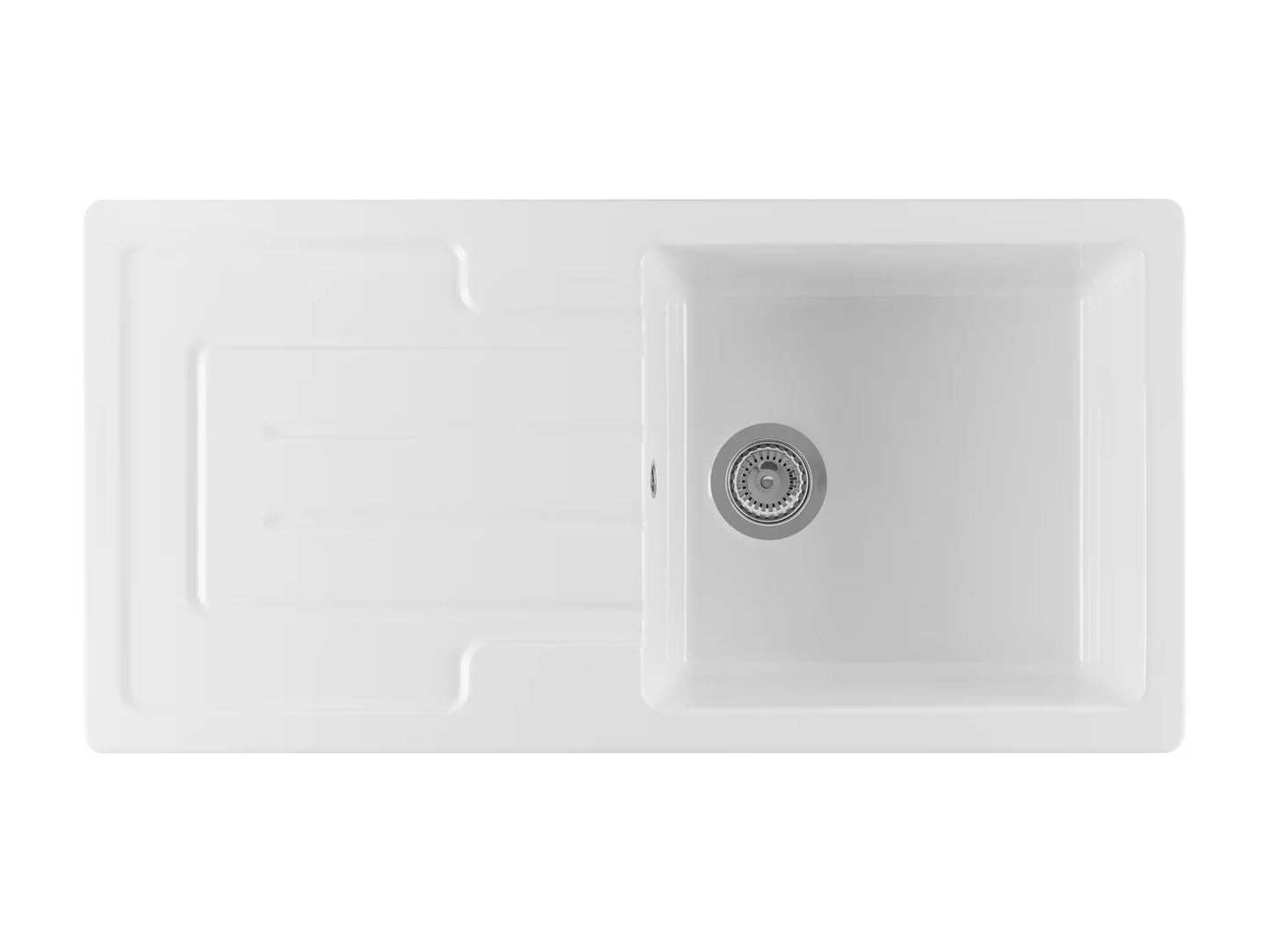 fire clay top view of sink