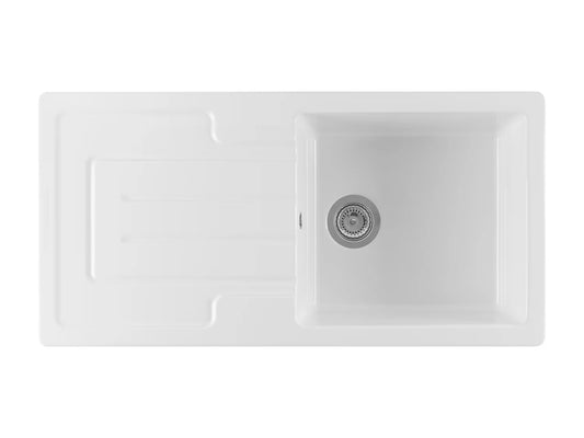 fire clay top view of sink